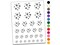 Retro Vintage Four Pointed Stars Temporary Tattoo Water Resistant Fake Body Art Set Collection